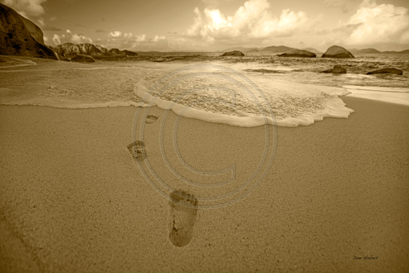 Little Trunk Bay Footprints, Virgin Gorda, BVI