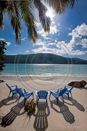 Beach Chairs.  Magens Bay, St. Thomas